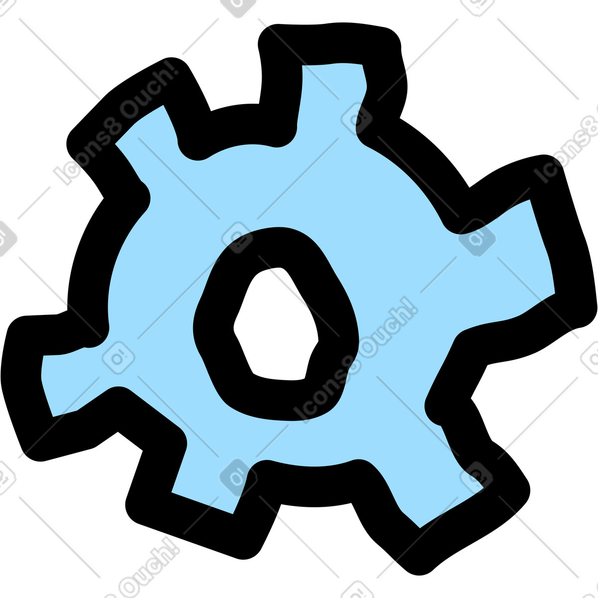 Ilustração de Engrenagem em no estilo Notes para baixar em PNG, SVG