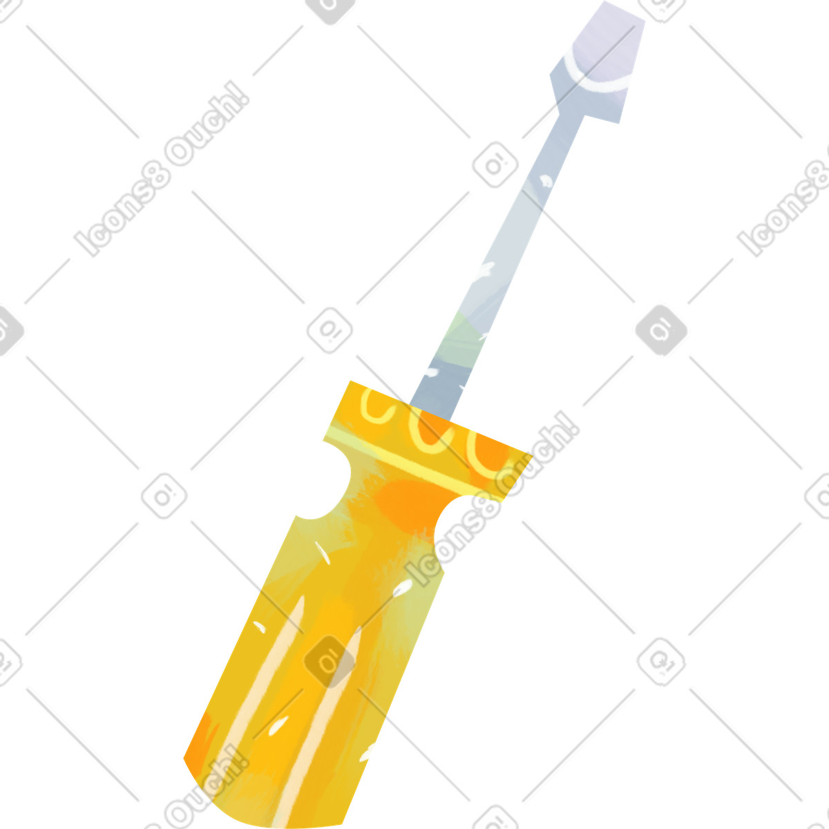 Screwdriver illustration in PNG, SVG