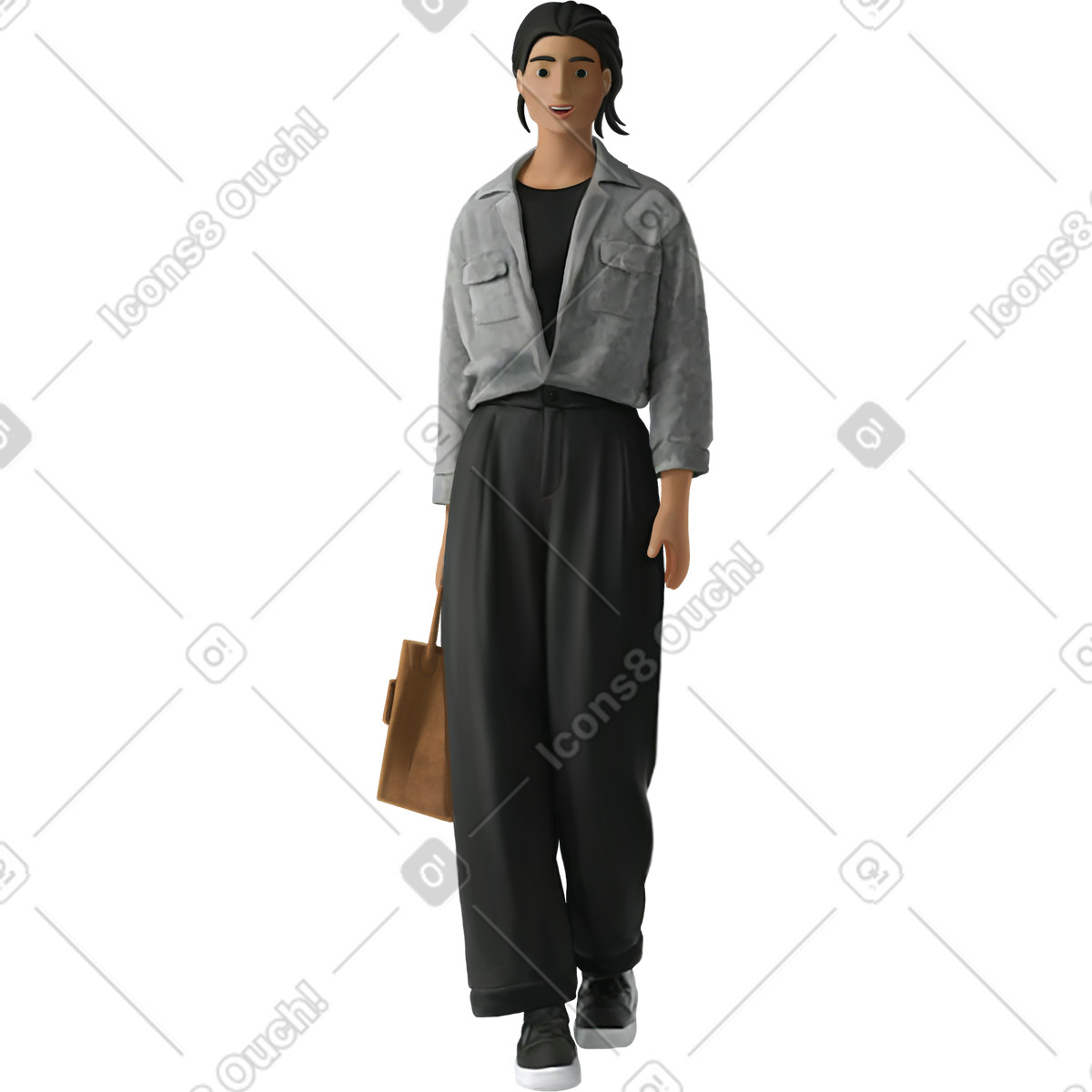 Illustration Femme allant quelque part dans le style Experimental à télécharger aux formats PNG, SVG