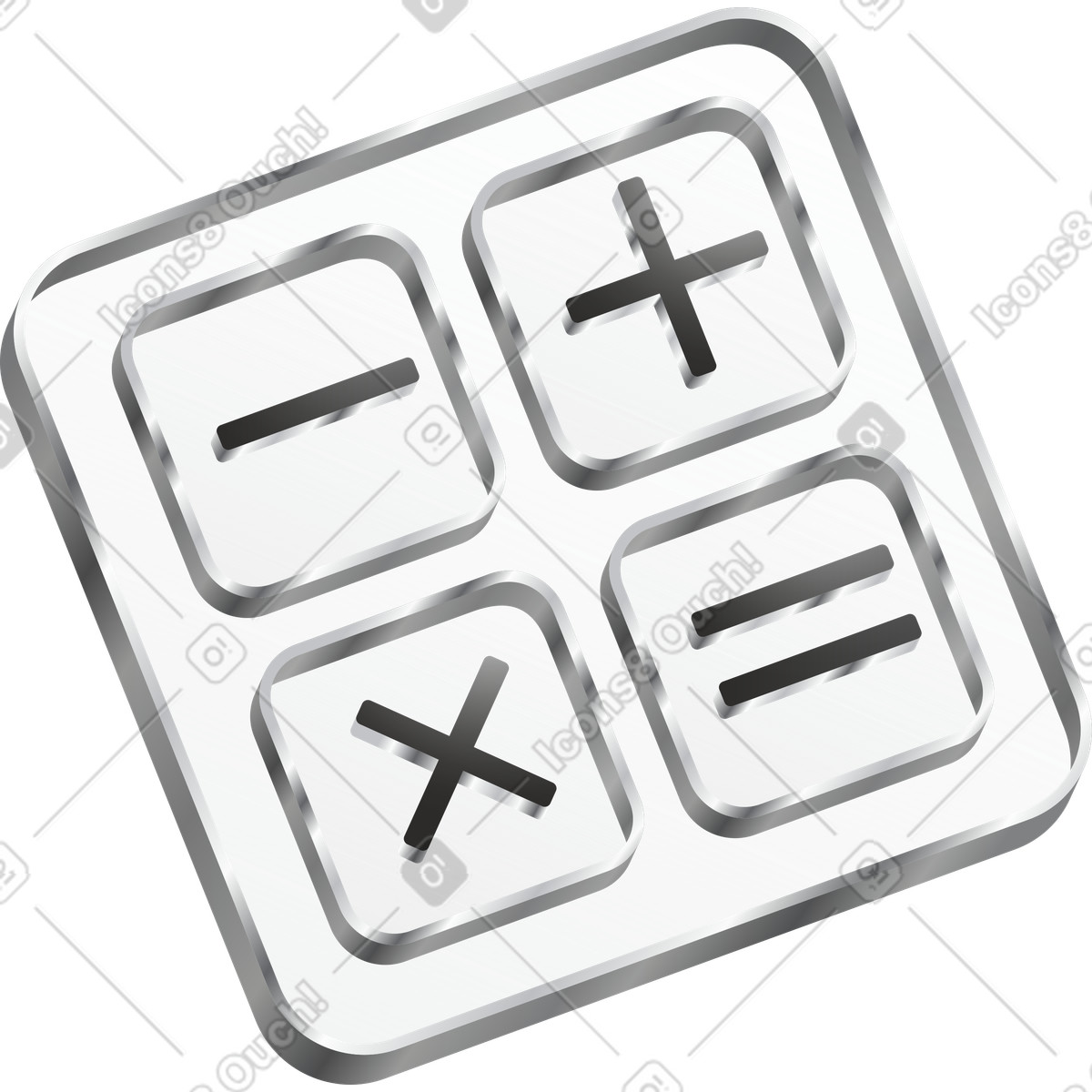 Calculator illustration in Token style download in PNG, SVG