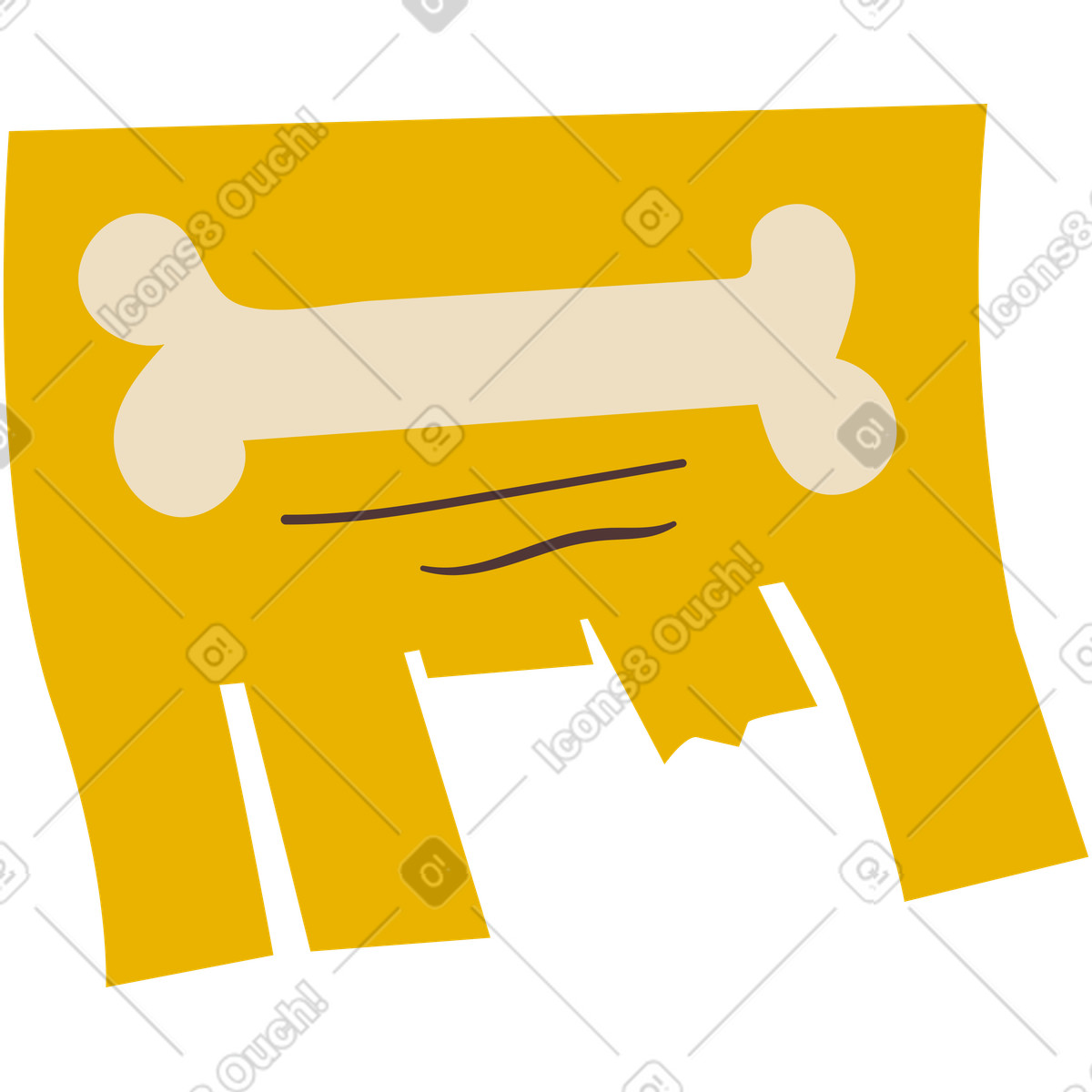 Ilustración Folleto publicitario en estilo Woof a descargar en PNG y SVG