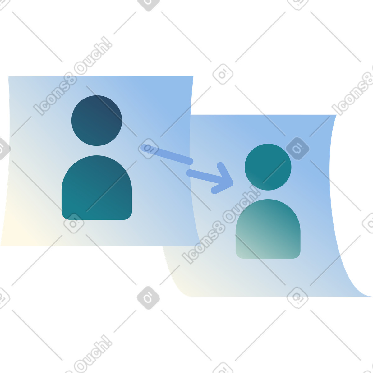 Post-it con avatar illustrazione in stile Beam scarica in PNG, SVG