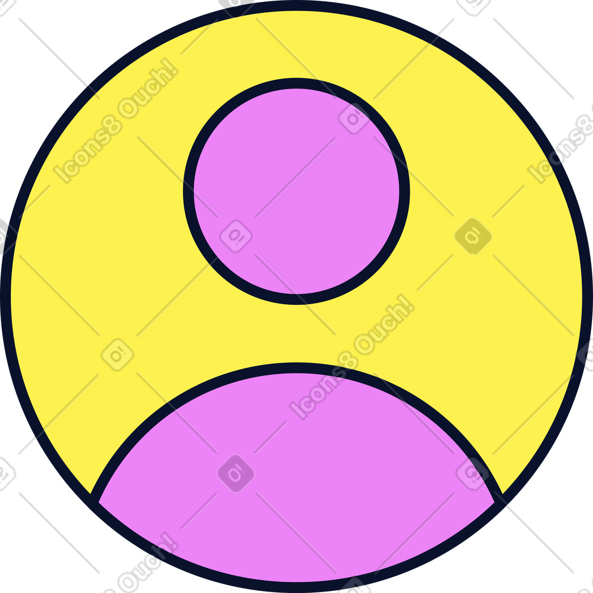 Benutzersymbol-Illustration im Flexy-Stil als Download in PNG, SVG