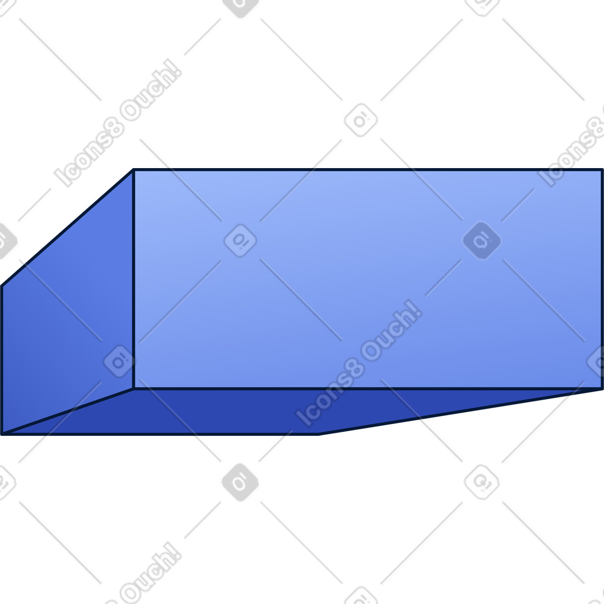 Illustration Plate-forme bleue dans le style Neat à télécharger aux formats PNG, SVG