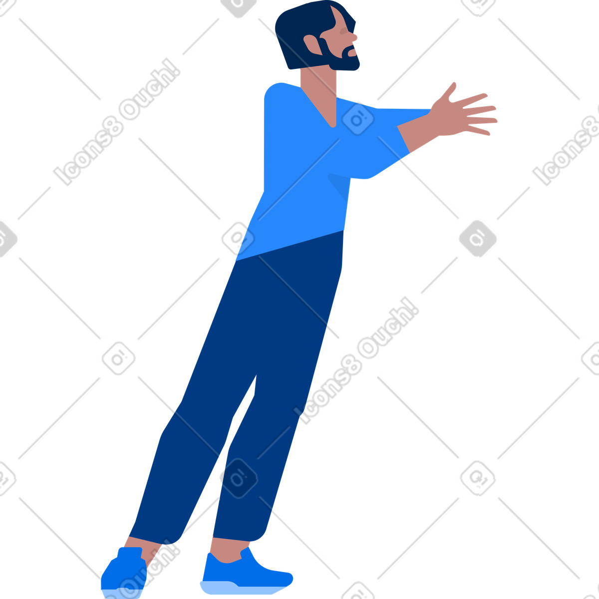 Papa-Illustration im Urban-Stil als Download in PNG, SVG