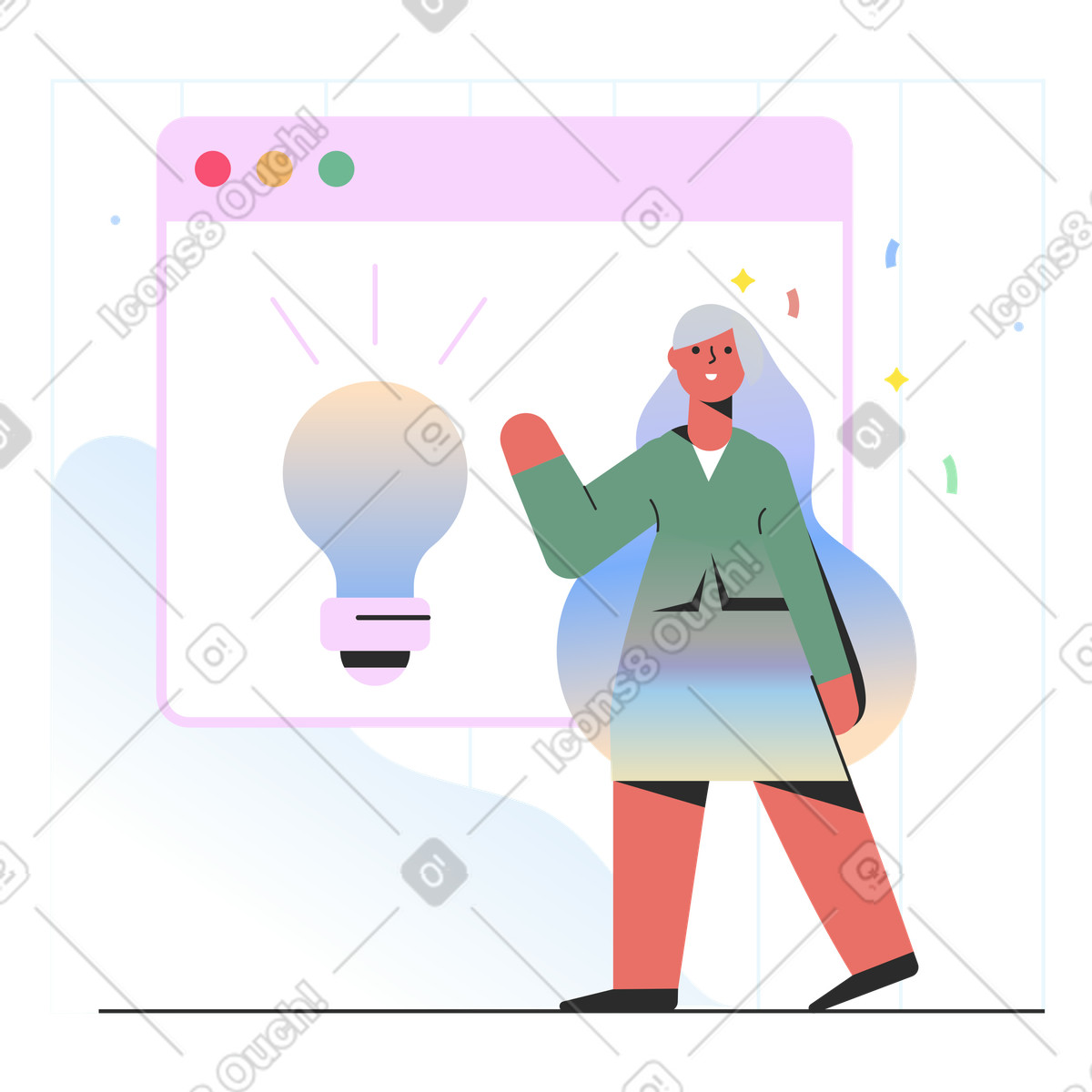 Nuova idea imprenditoriale illustrazione in stile Marginalia scarica in PNG, SVG