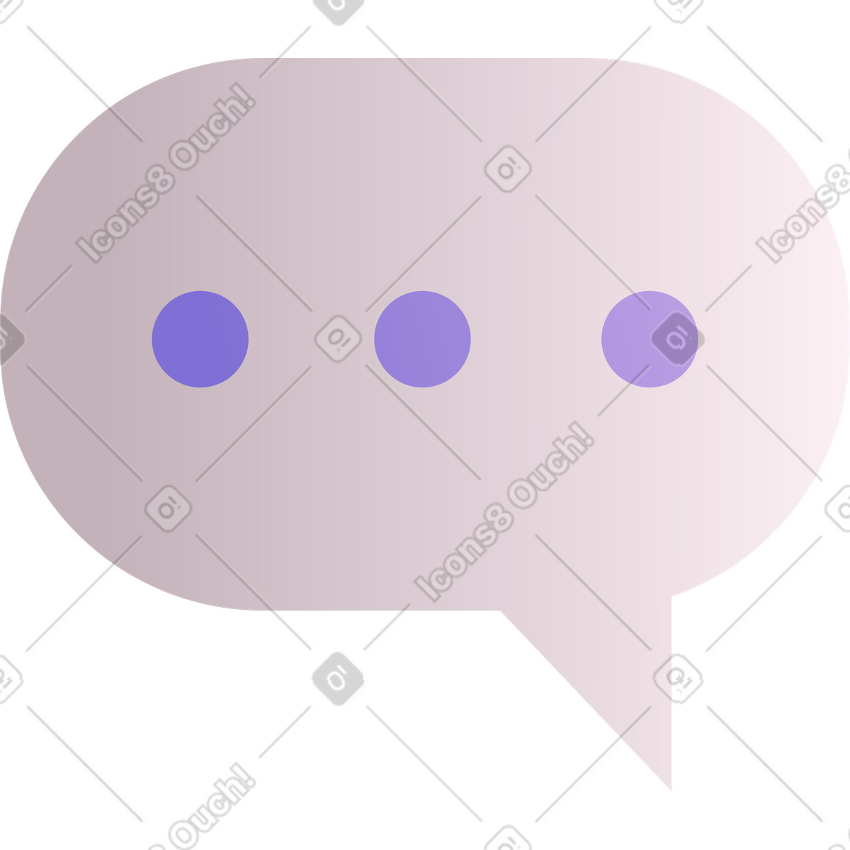 Speech bubble grey illustration in Silky style download in PNG, SVG