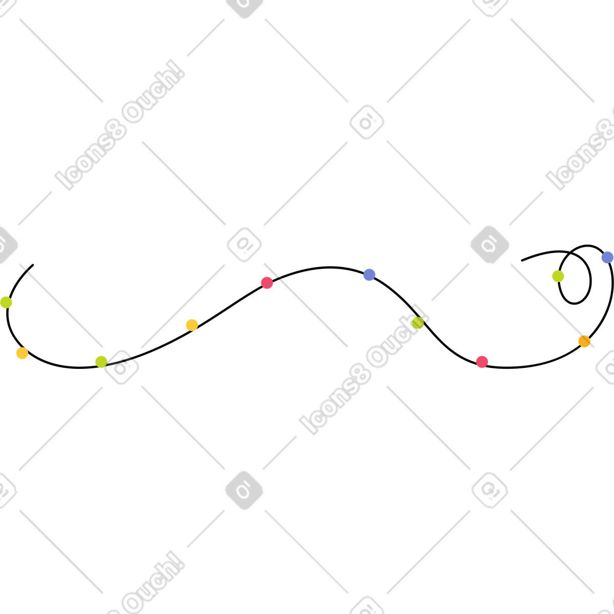 Ilustración Guirnalda en estilo Juicy a descargar en PNG y SVG