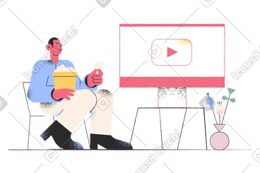 Watching movie PNG, SVG