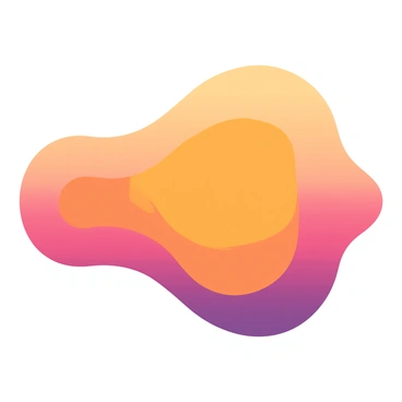 A vulva illustration using the warm colors of a sunset sky