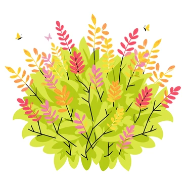 A dense grevillea bush with lush green leaves, showcasing an array of colorful flowers in shades of red, orange, pink, and yellow. The flowers are elongated with delicate, curling petals, attracting various hummingbirds and butterflies that flit among them. The bush is full and vibrant, creating a lively display of nature's beauty.