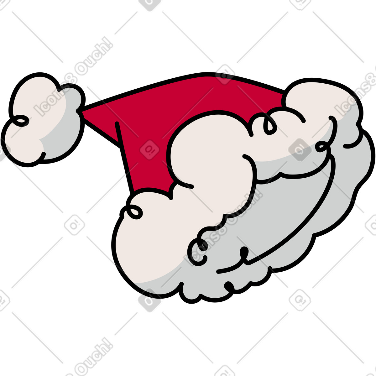 Ilustração de Gorro do papai noel em no estilo Santa Camp para baixar em PNG, SVG