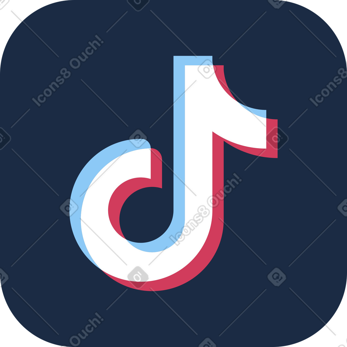 Ilustración Tik tok en estilo Vector a descargar en PNG y SVG