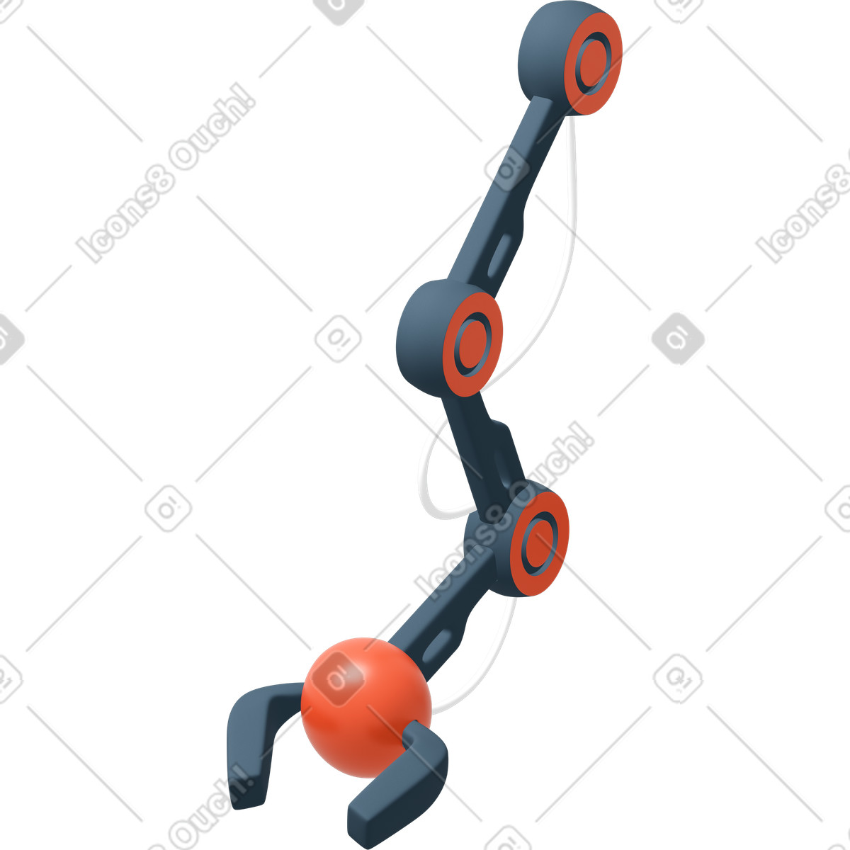 Ilustração de Close-up do braço robô em no estilo 3D Flame para baixar em PNG, SVG