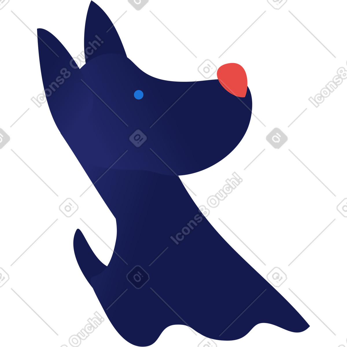 Cane illustrazione in stile Clip scarica in PNG, SVG