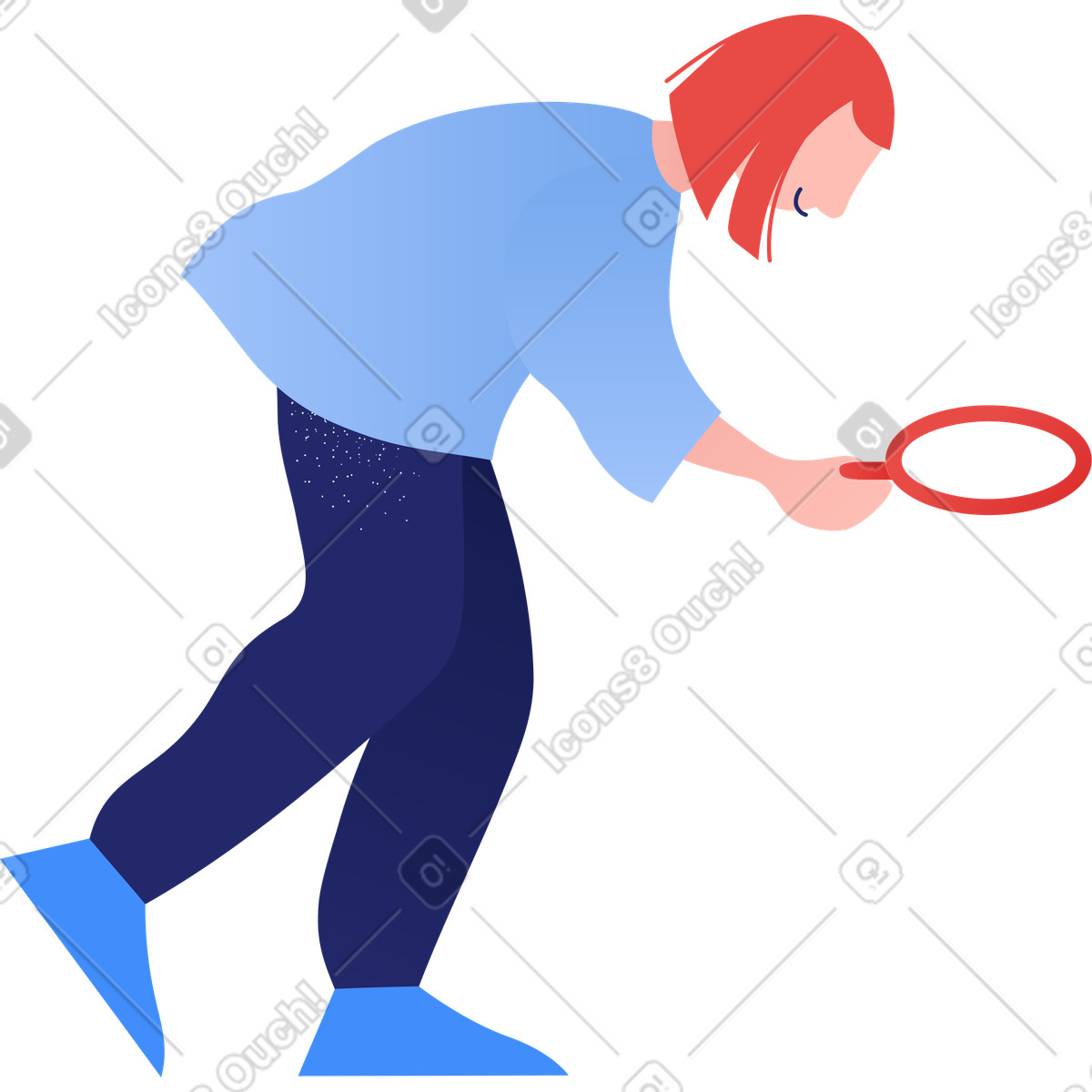 Kid looking illustration in Clip style download in PNG, SVG