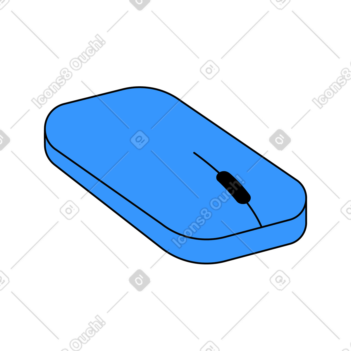 Computer mouse illustration in Pop style download in PNG, SVG