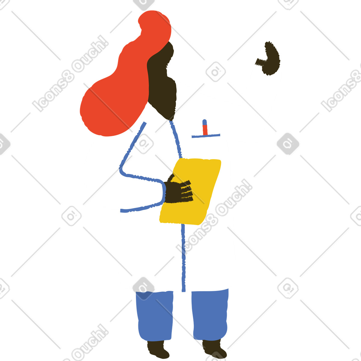 Ilustración Médico en estilo Bermuda a descargar en PNG y SVG