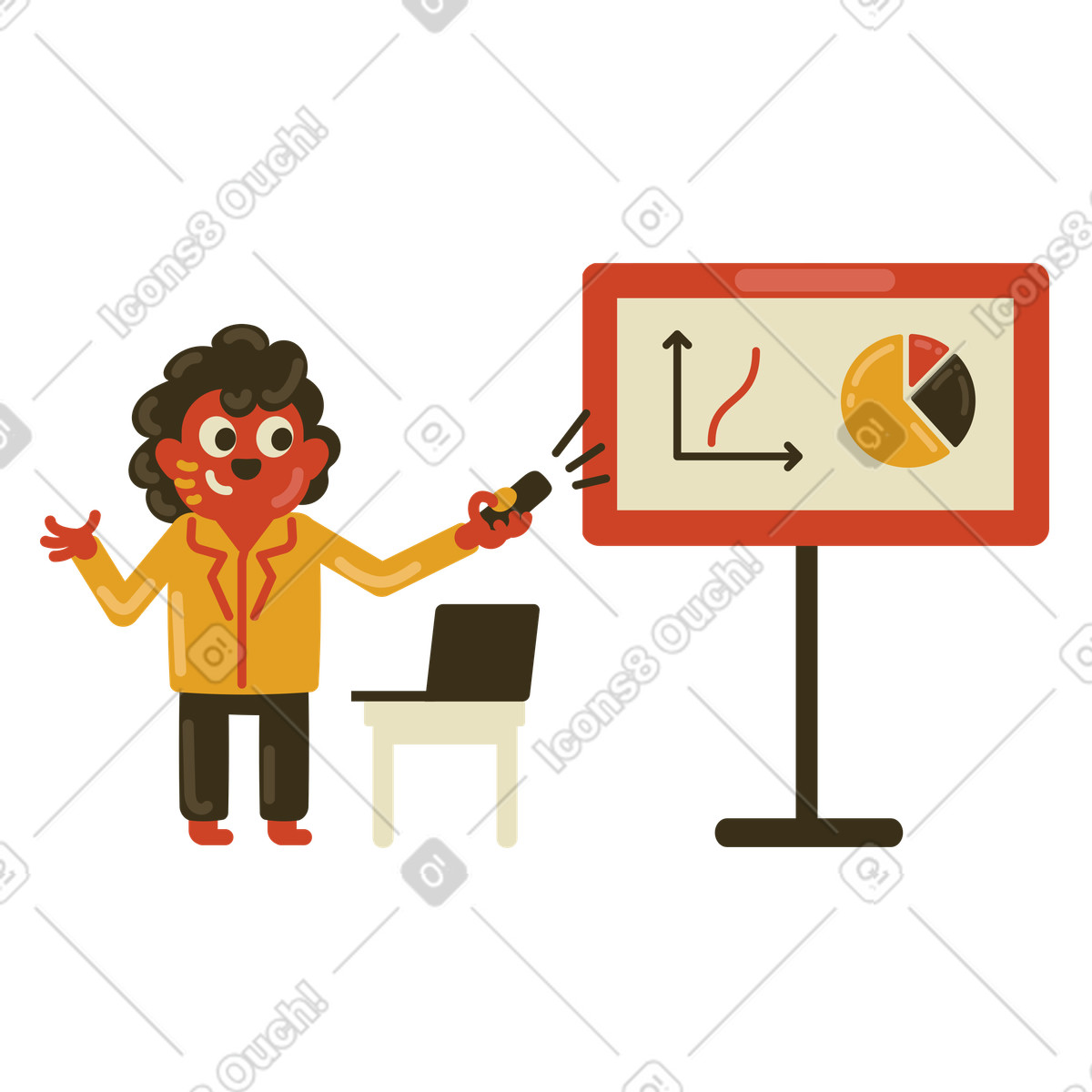 下载 Arabica 风格的 介绍一个项目 插画，支持 PNG、SVG 格式