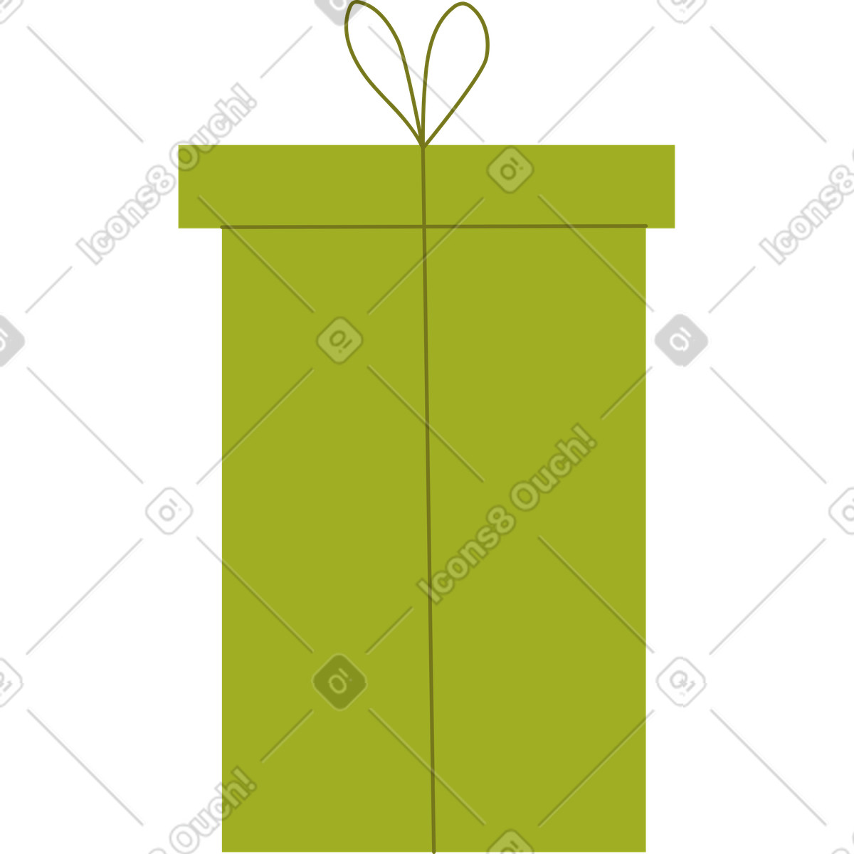 Pacco regalo illustrazione in stile Woof scarica in PNG, SVG