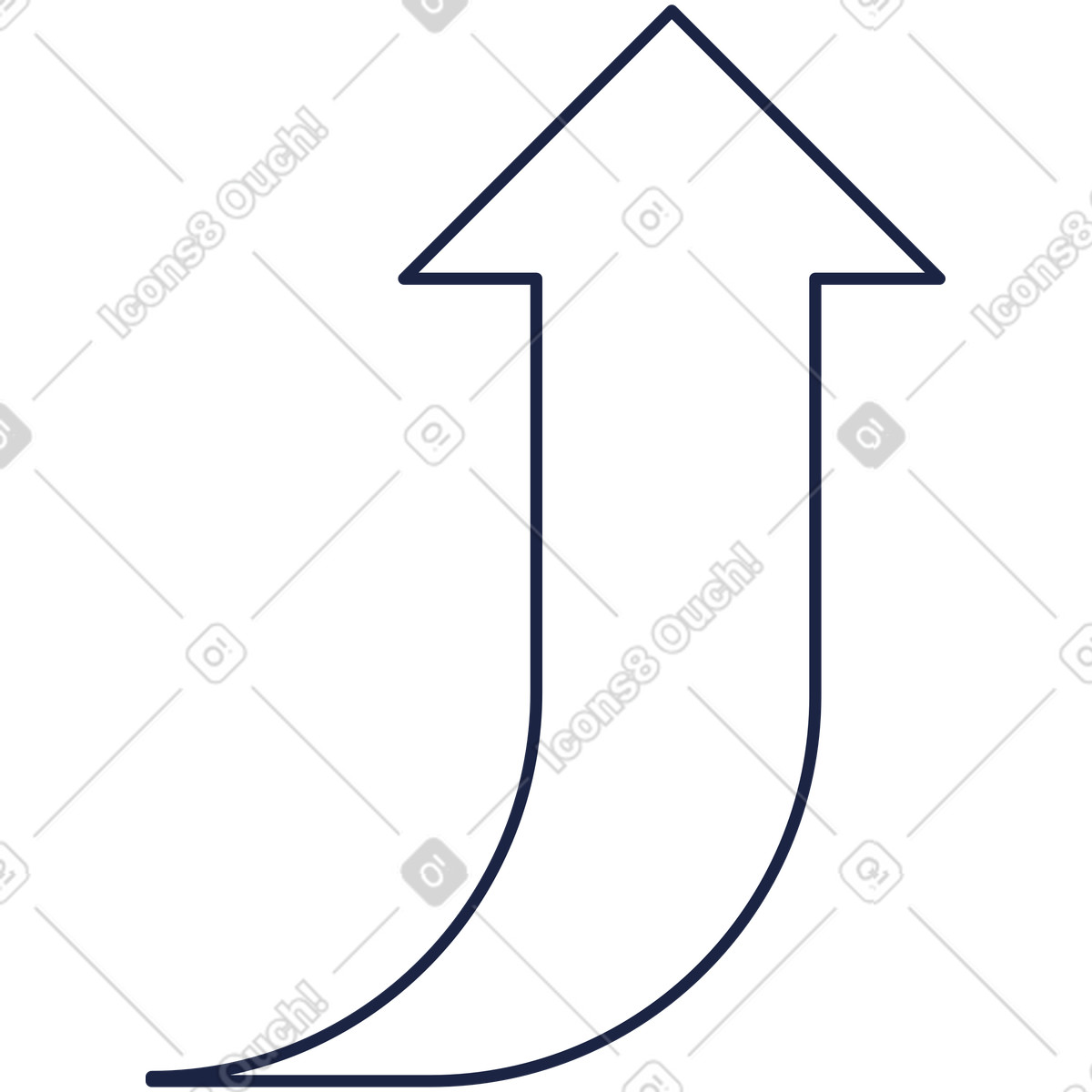 Arrow illustrazione in stile Urban Line scarica in PNG, SVG