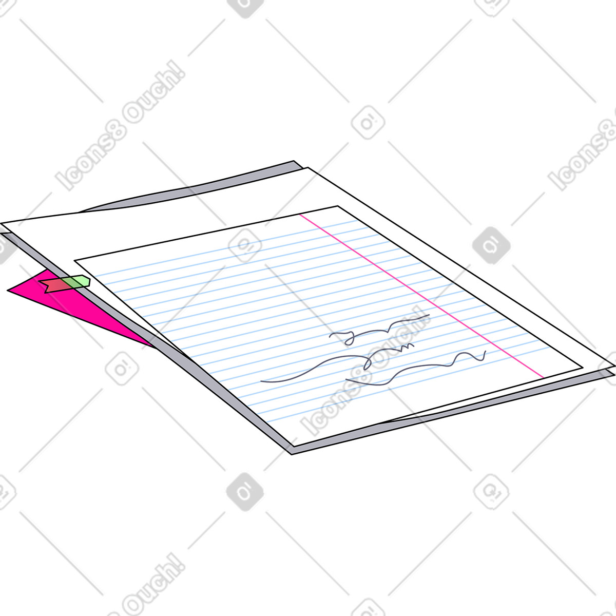 Pop スタイルの 論文 のイラストをPNG、SVG形式でダウンロード