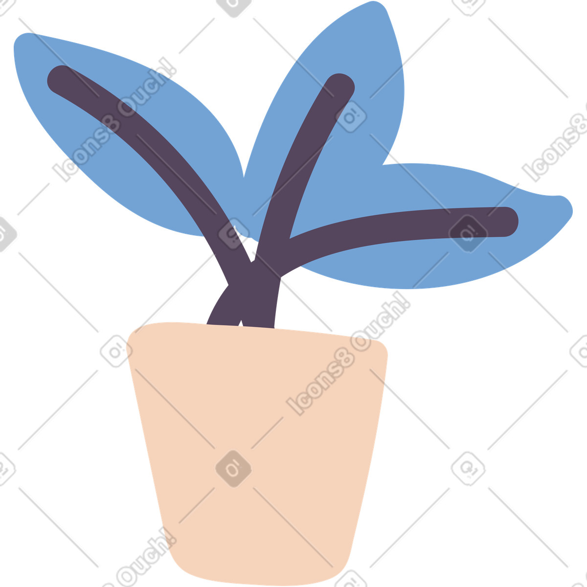 下载 Pluto 风格的 Home plant 插画，支持 PNG、SVG 格式