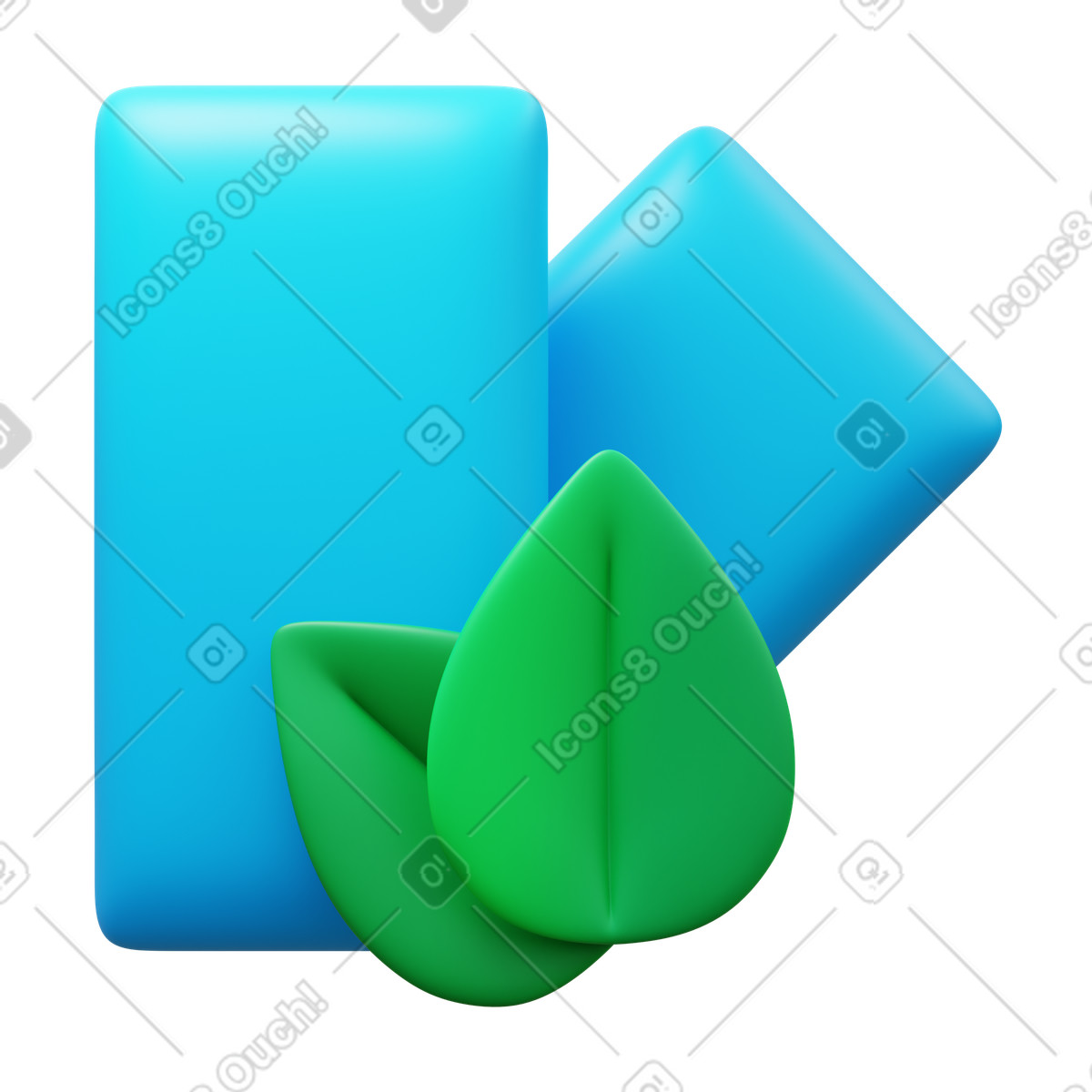 Gum illustration in 3D Fluency style download in PNG, SVG