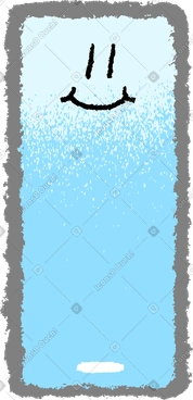 Smartphone face PNG, SVG