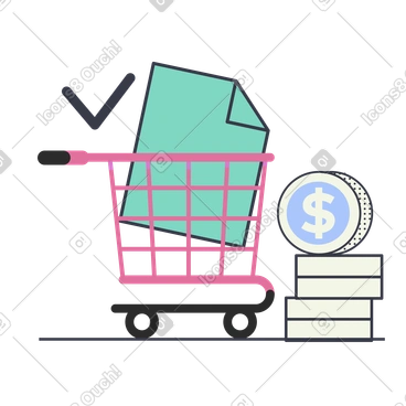 Banking Agreement Page with money  PNG, SVG