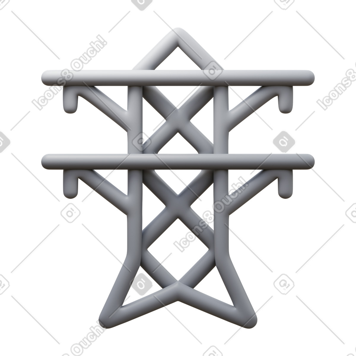 Transmission tower illustration in PNG, SVG