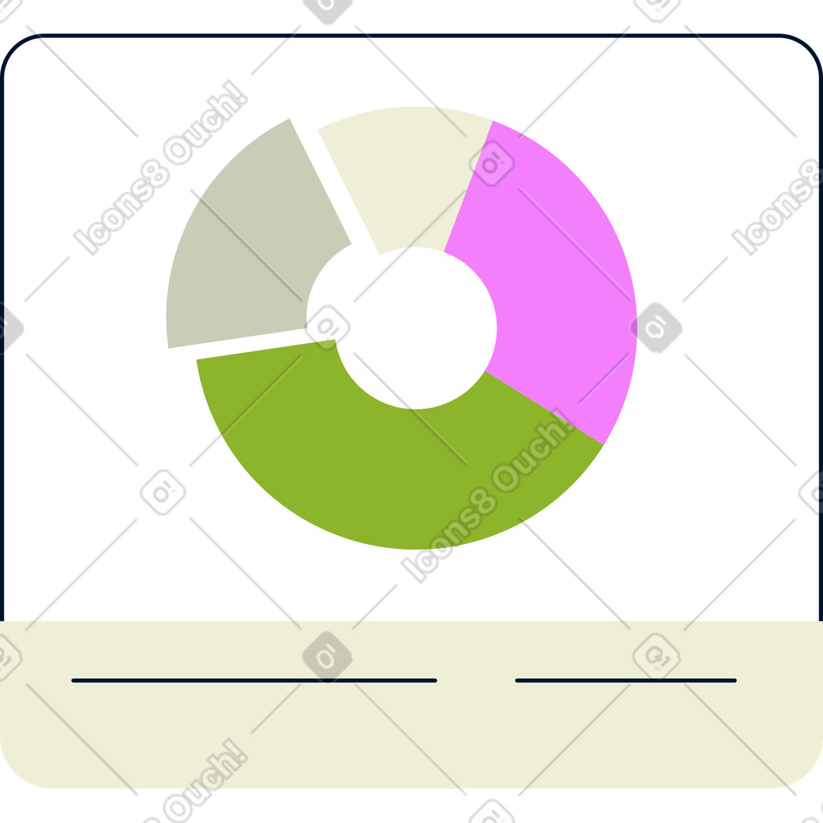 Circular graph illustration in PNG, SVG