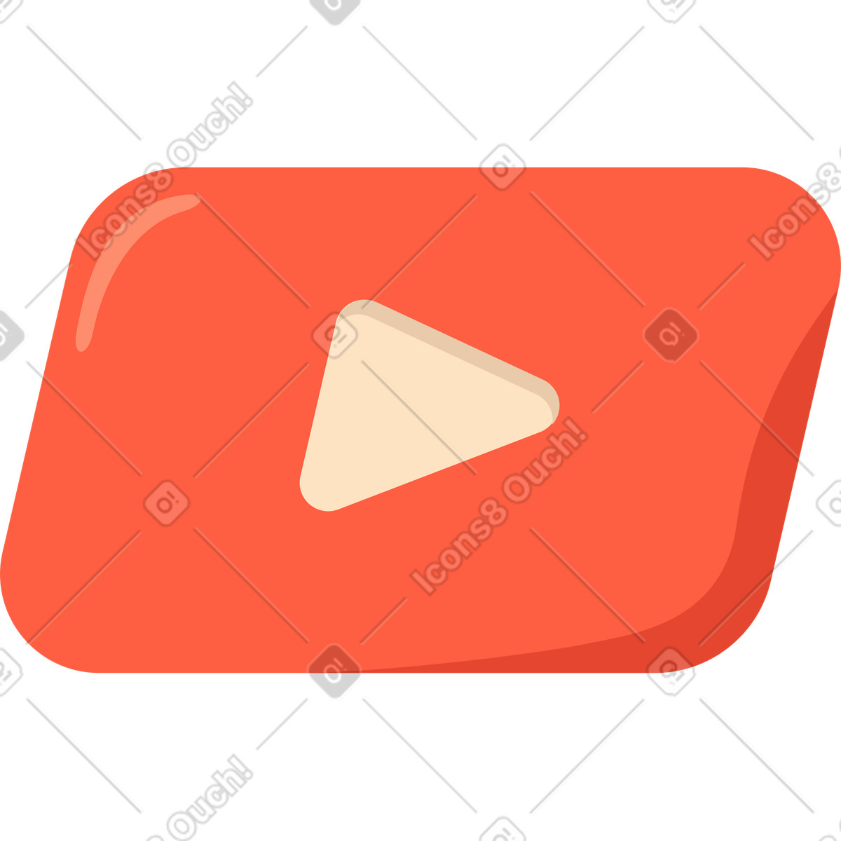 Иллюстрация Кнопка youtube в стиле Dizzy — скачать в форматах PNG, SVG