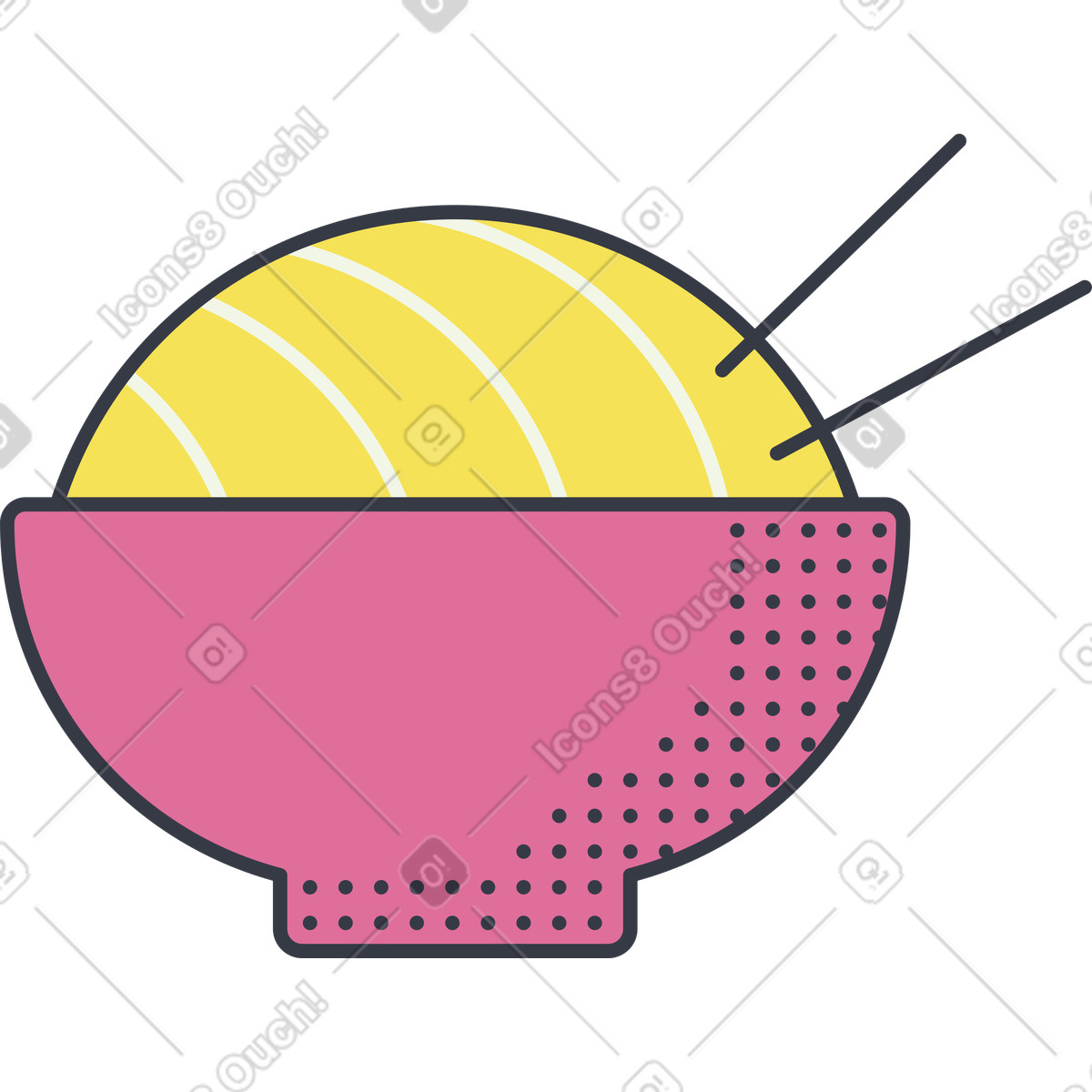 下载 Abstract 风格的 面条 插画，支持 PNG、SVG 格式