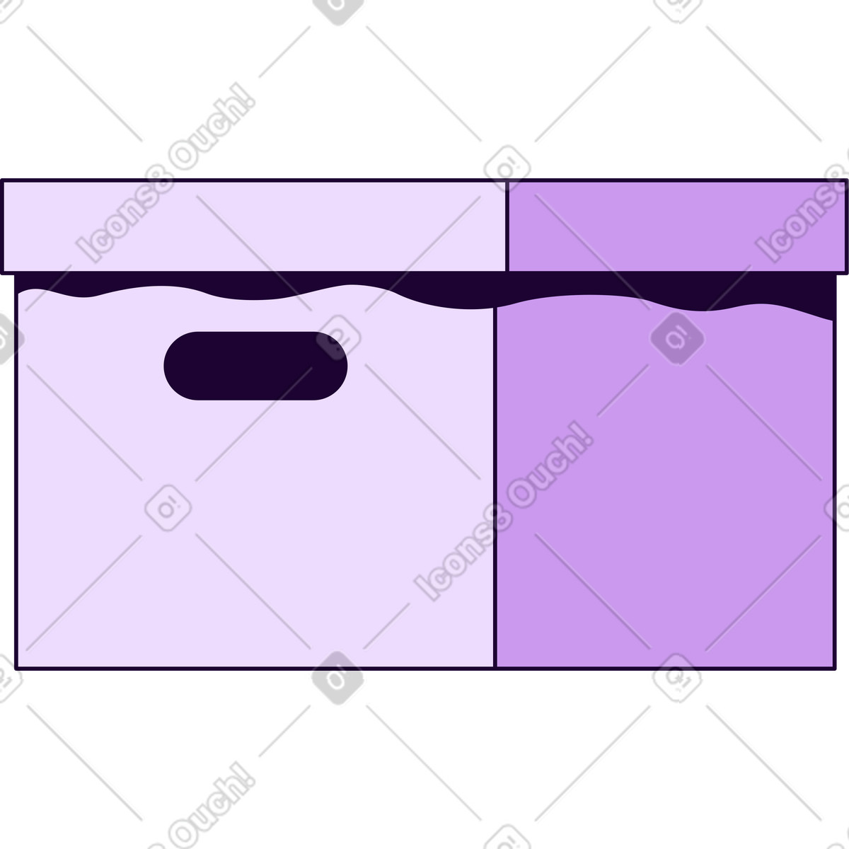 下载 Martina 风格的 带盖盒子 插画，支持 PNG、SVG 格式