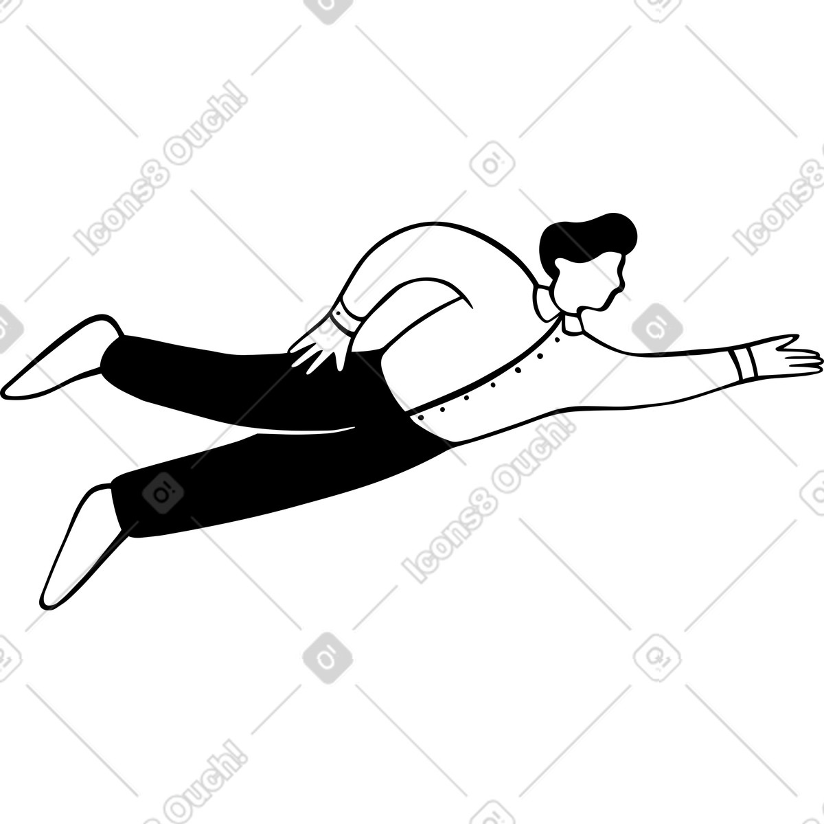 下载 Journal 风格的 游泳的人 插画，支持 PNG、SVG 格式