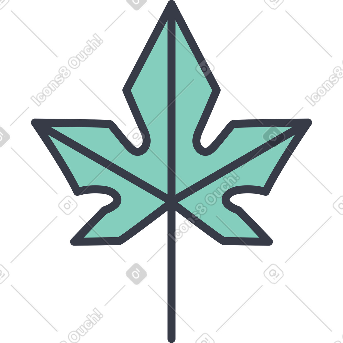 Abstract スタイルの 葉 のイラストをPNG、SVG形式でダウンロード