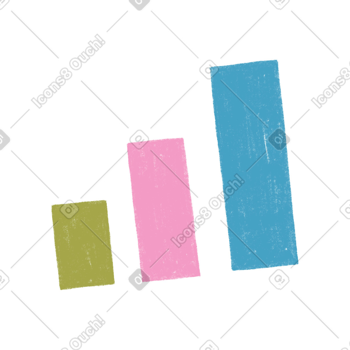 Bar chart illustration in PNG, SVG