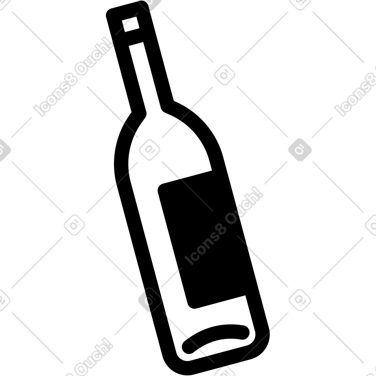 Bottiglia piccola illustrazione in stile Transistor scarica in PNG, SVG