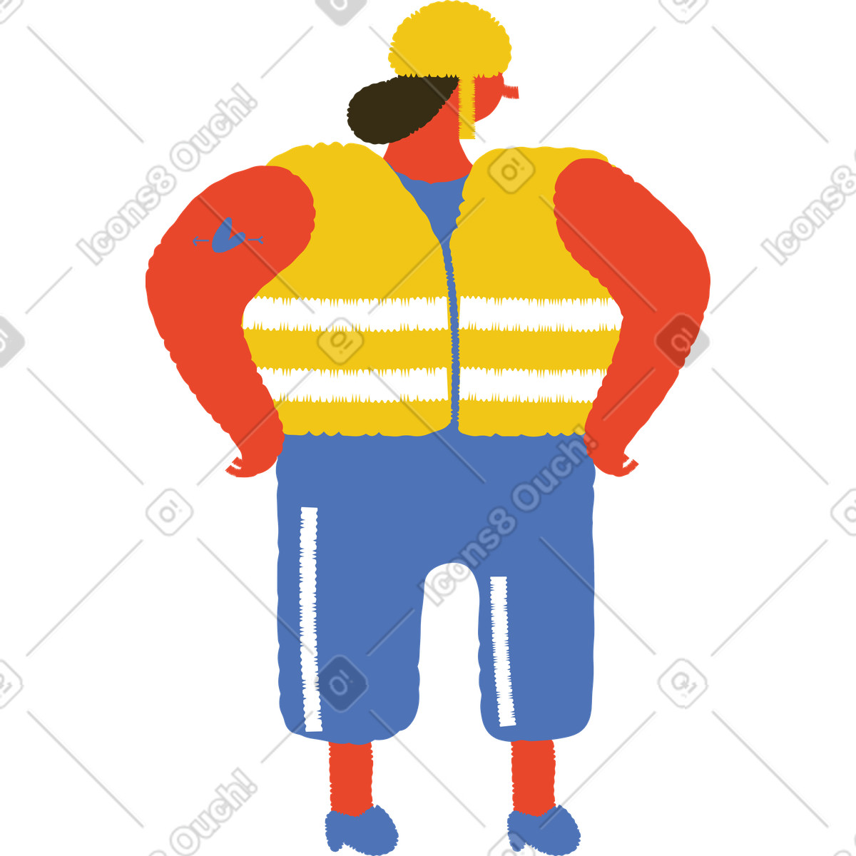 下载 Bermuda 风格的 建造者 插画，支持 PNG、SVG 格式