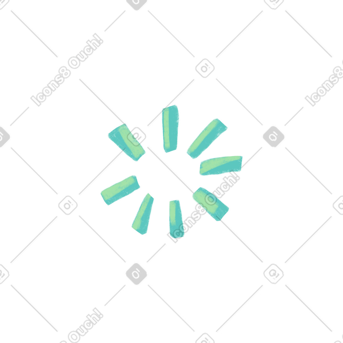 Ilustração de Loading green em no estilo Atomic para baixar em PNG, SVG