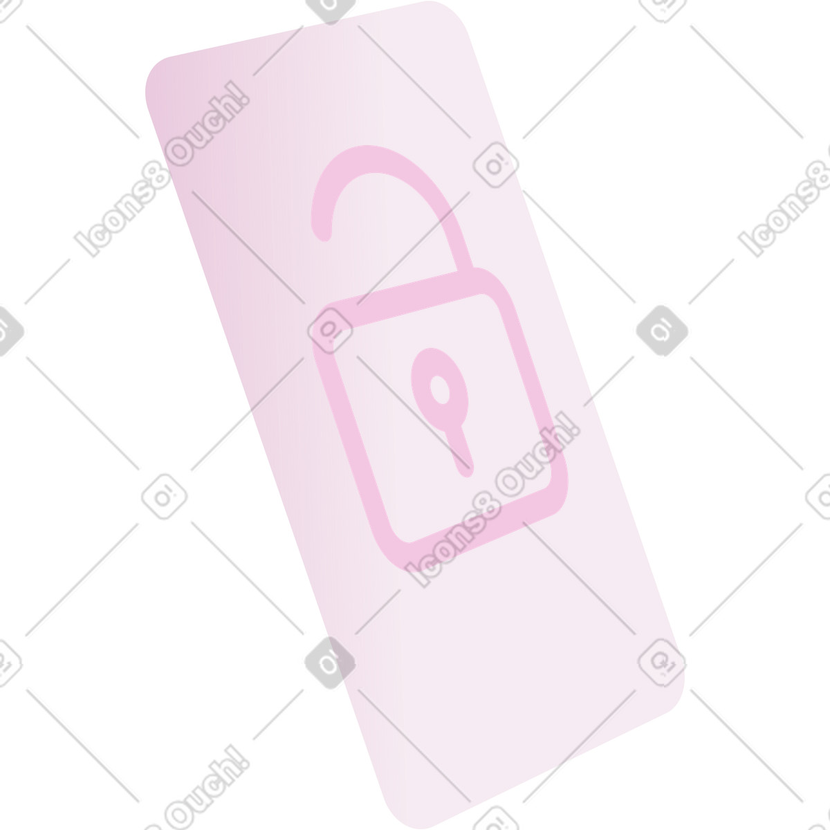 Lock screen illustration in Coworking style download in PNG, SVG