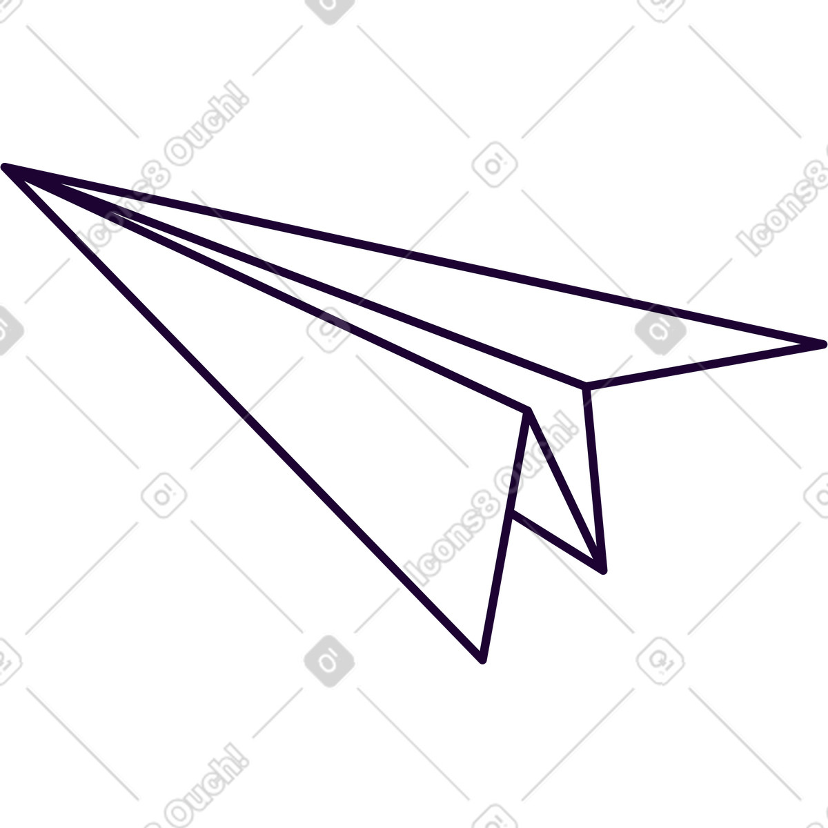 Ilustração de Avião papel em no estilo Martina para baixar em PNG, SVG