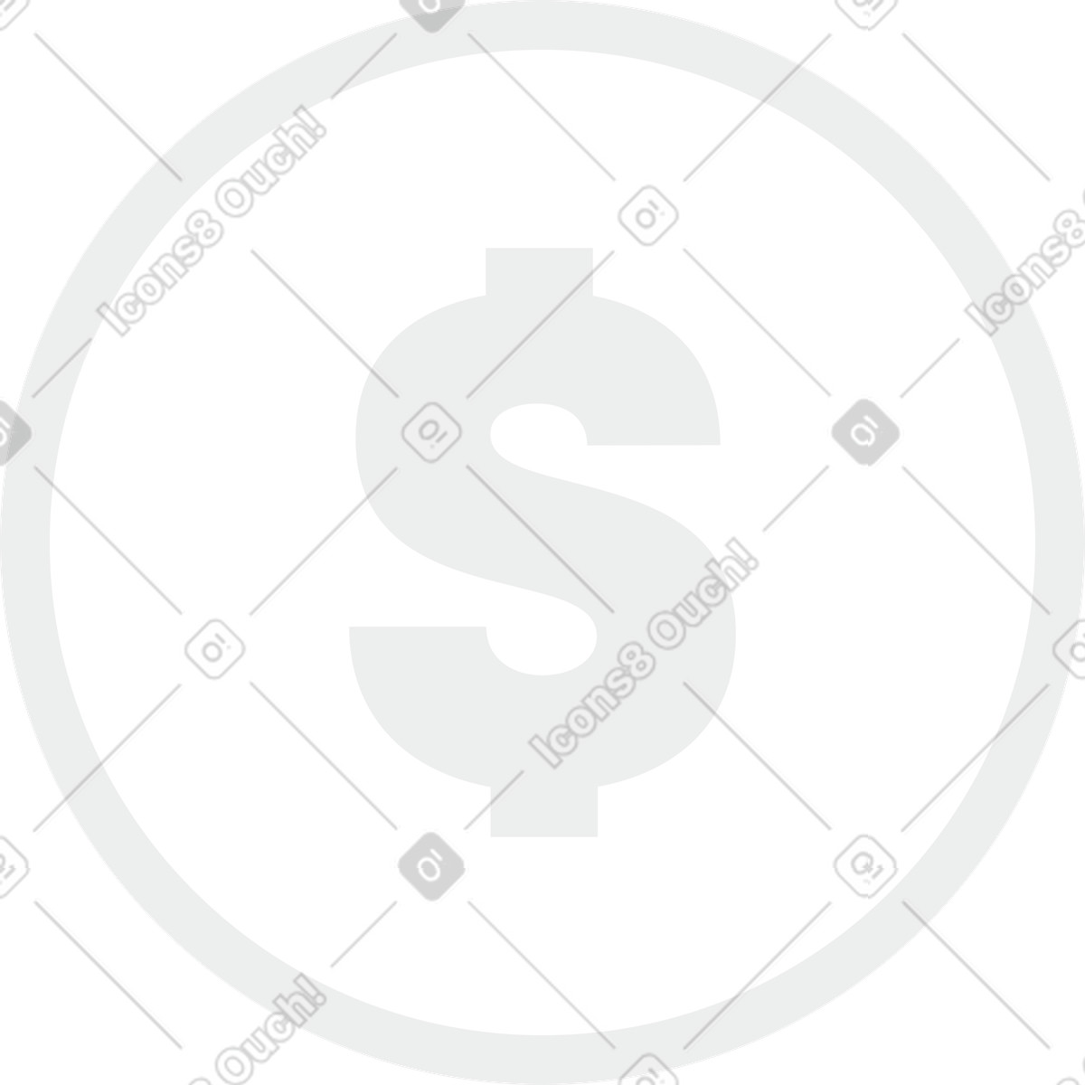 下载 Clip 风格的 硬币 插画，支持 PNG、SVG 格式