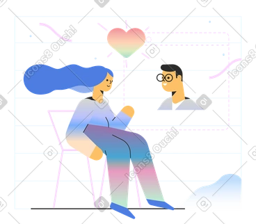 Online love PNG, SVG
