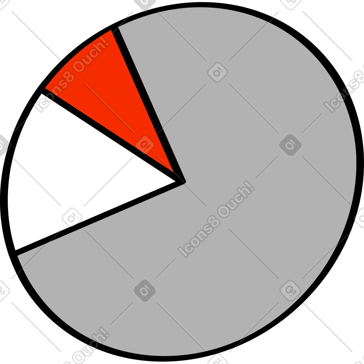 下载 Looney 风格的 Pie chart gray graph 插画，支持 PNG、SVG 格式