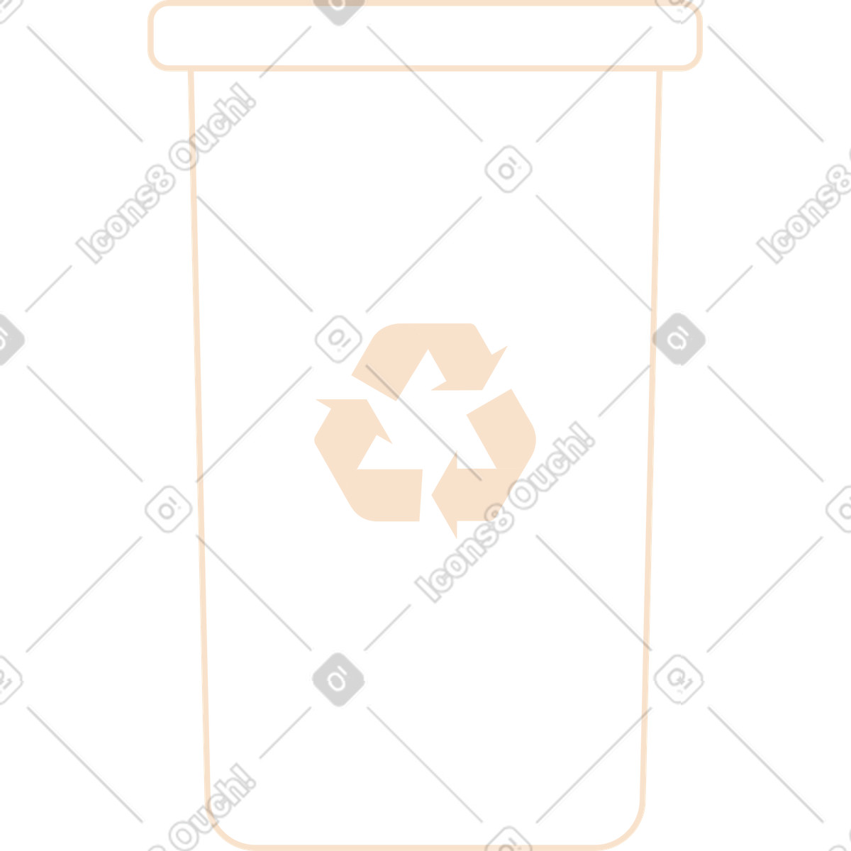 Illustration Poubelle de recyclage dans le style Folks à télécharger aux formats PNG, SVG