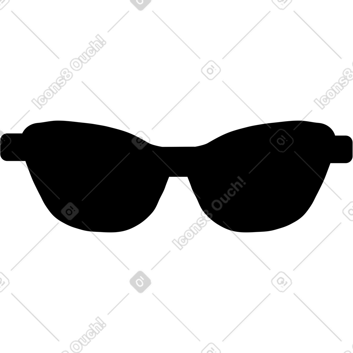 Sunglasses illustration in Notes style download in PNG, SVG