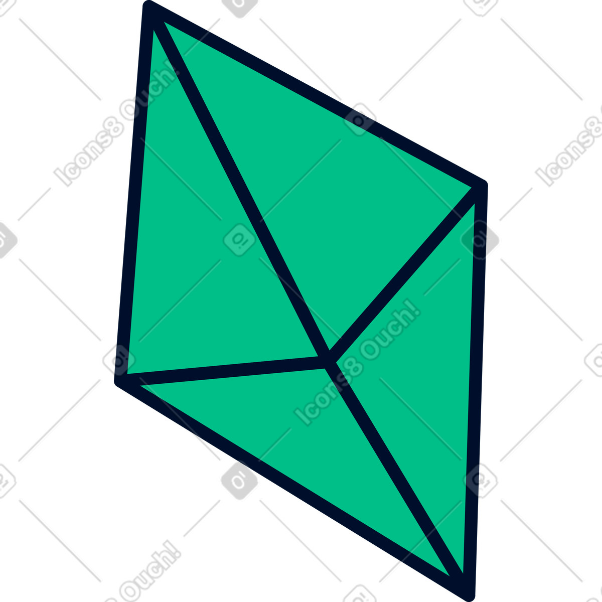 Ilustração de Cristal em no estilo Teal para baixar em PNG, SVG