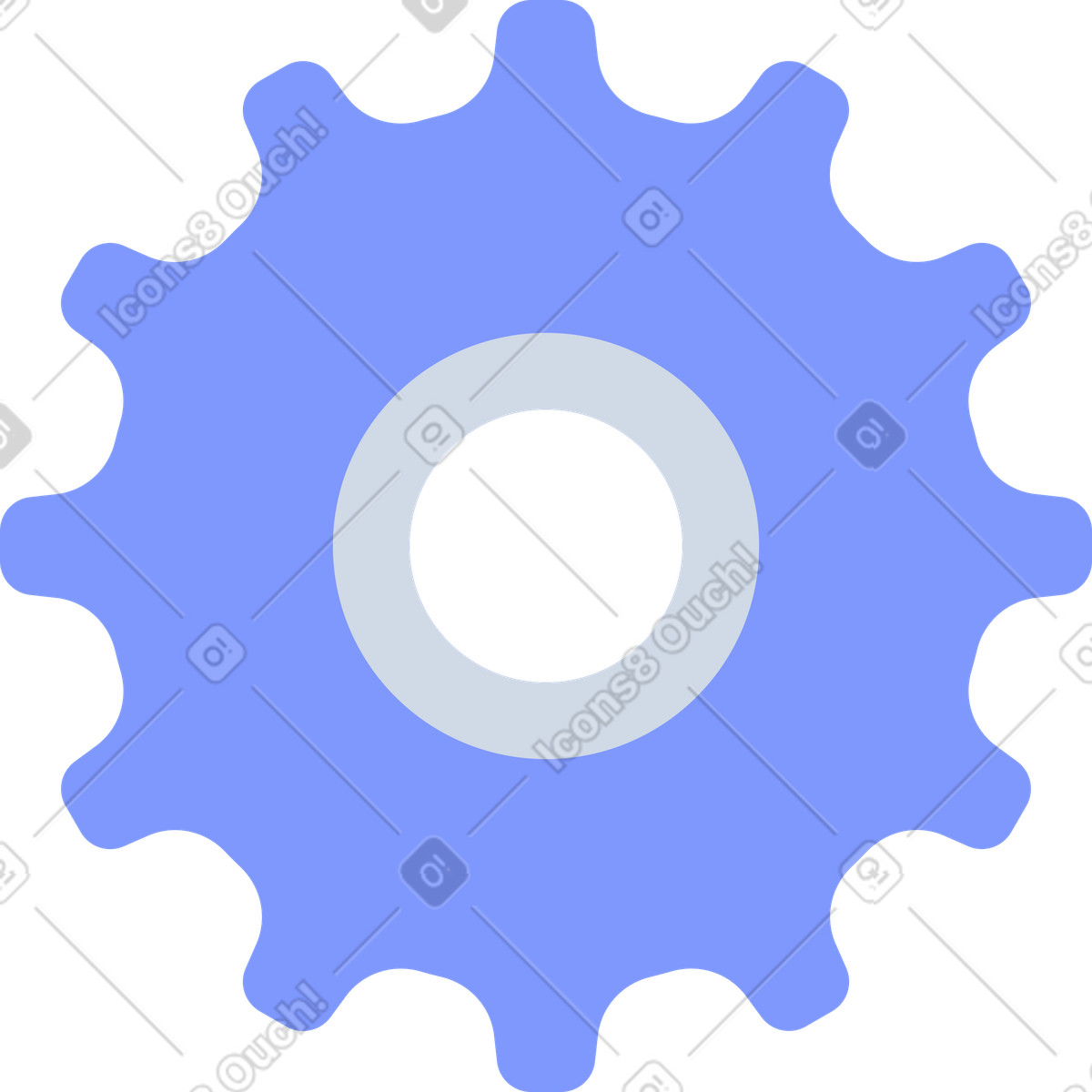 Gear illustration in System style download in PNG, SVG